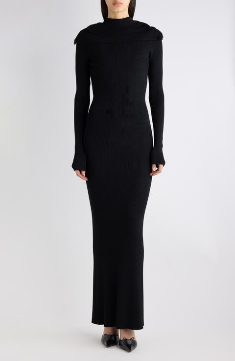 Long Sleeve Rib Maxi Sweater Dress