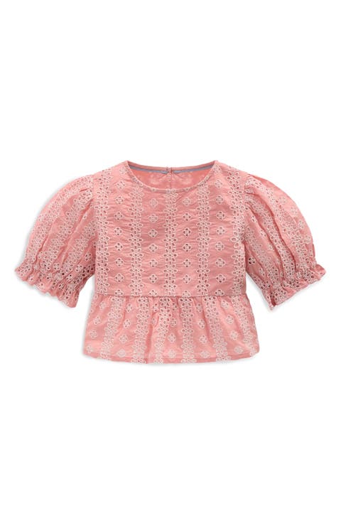 Kids' Floral Embroidered Peplum Top (Toddler, Little Kid & Big Kid)