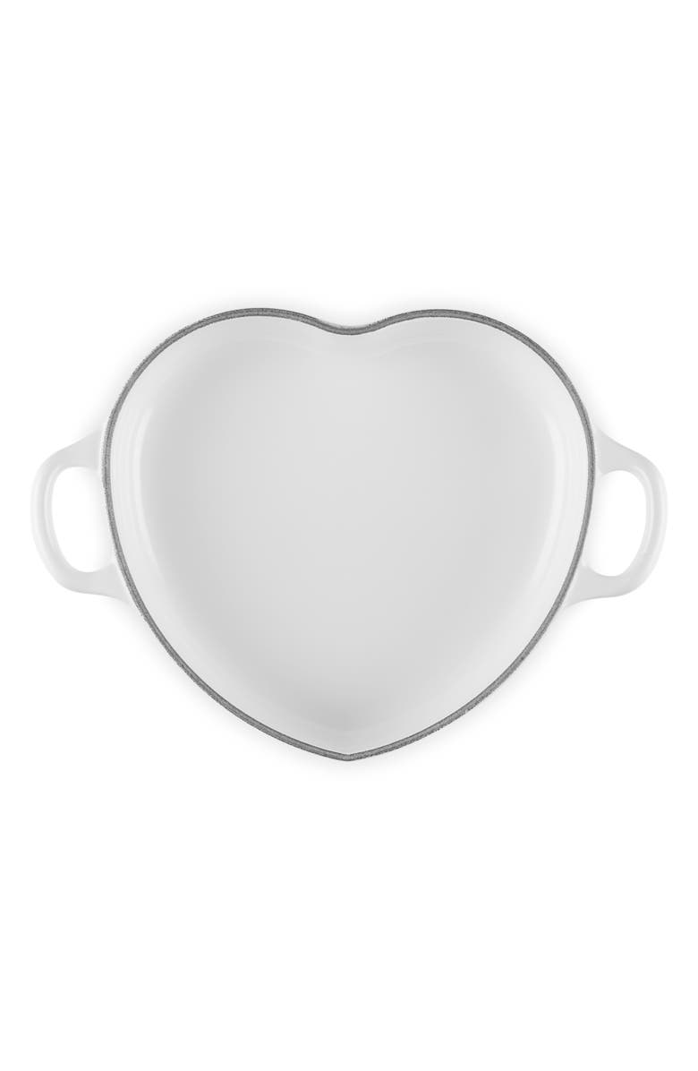 Le Creuset Signature Cast Iron Heart Cocotte, Alternate, color, White