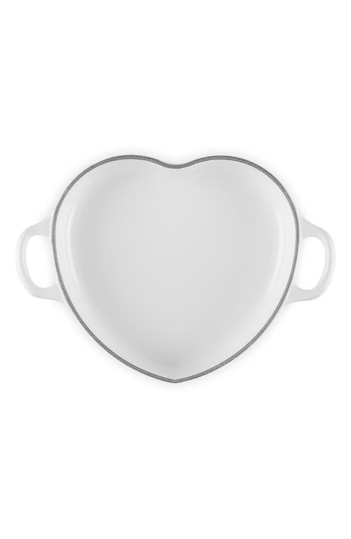 Le Creuset Signature Cast Iron Heart Cocotte In White