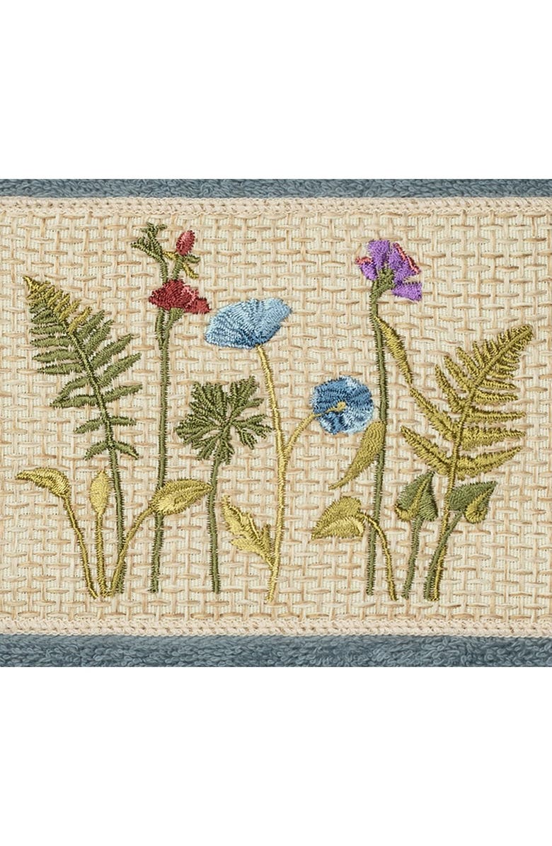 Linum Home Textiles Serenity Embellished Hand Towel - Teal, Alternate, color, Teal