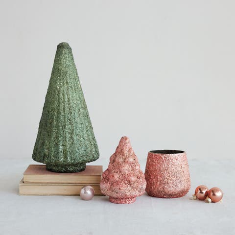 Textured Glass Tabletop Tree