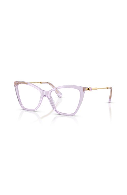 Swarovski 53mm Cat Eye Optical Glasses In Purple