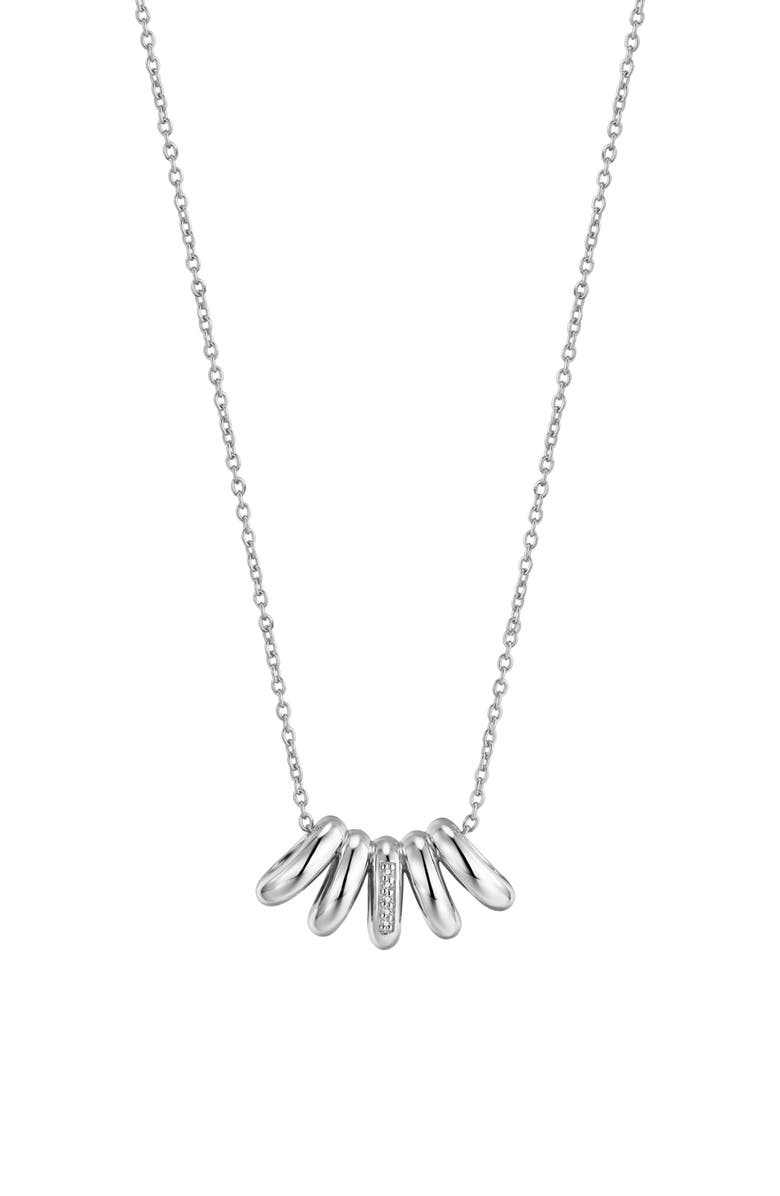 DPT Antwerp Stella Necklace, Main, color, White Rhodium