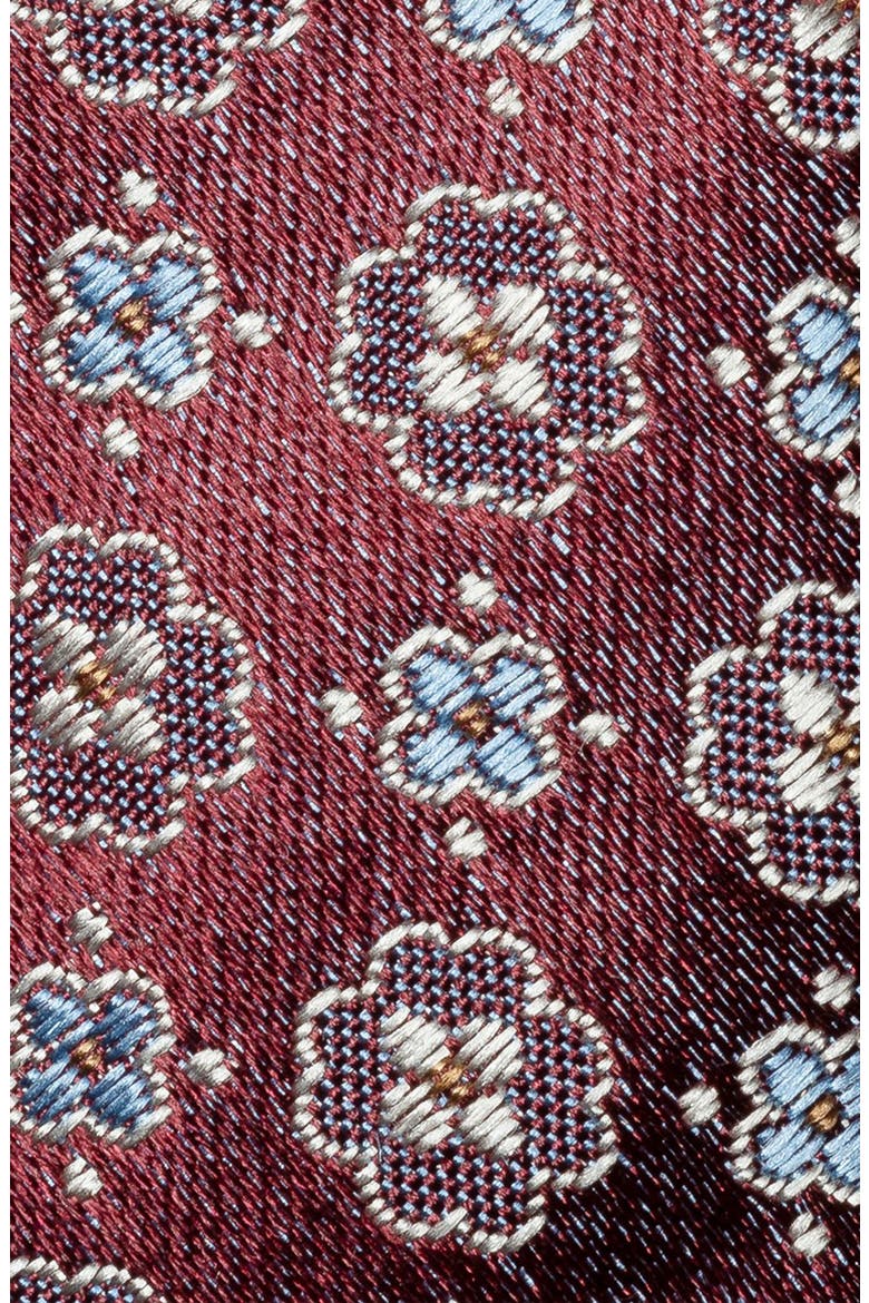 Floral Jacquard Silk Tie, Alternate, color, MEDIUM RED