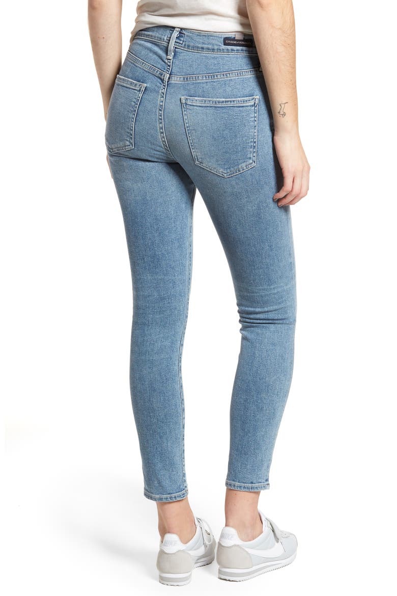 Rocket High Waist Crop Skinny Jeans, Alternate, color, FIRESTONE