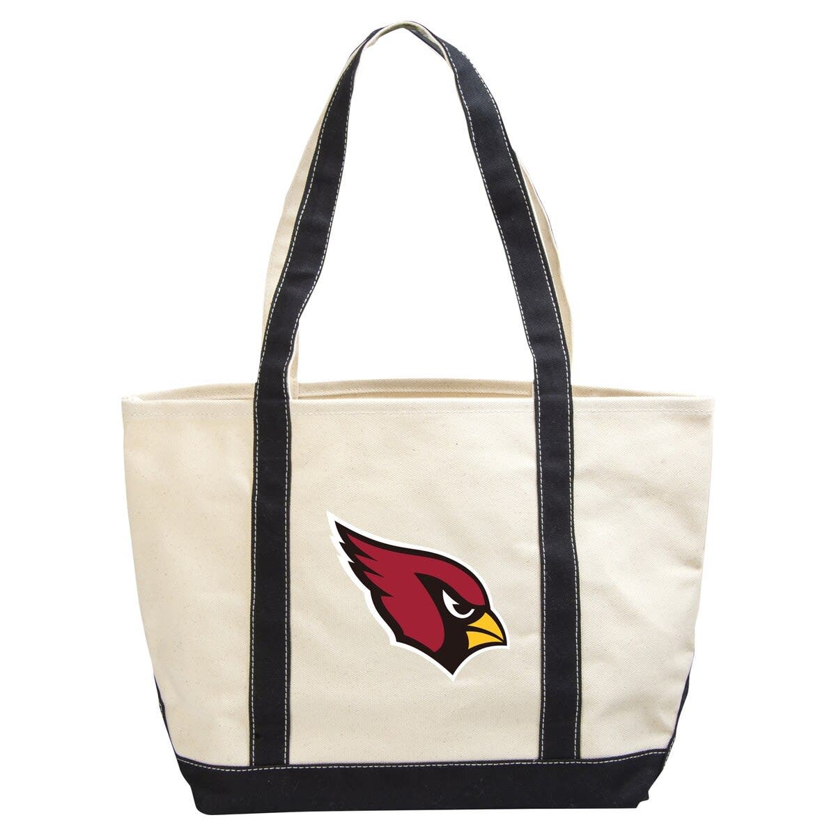 LOGO BRANDS Arizona Cardinals Canvas Tote Bag, Main, color, Cream