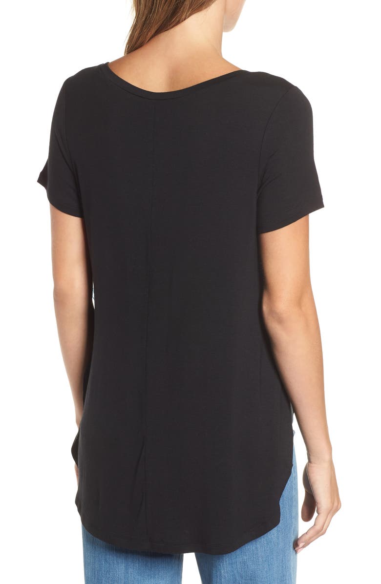 Halogen<sup>®</sup> Short Sleeve Shirttail Tee, Alternate, color,