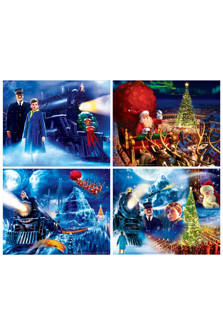The Polar Express 100pc Puzzles 4-Pack, Alternate, color, Multicolor