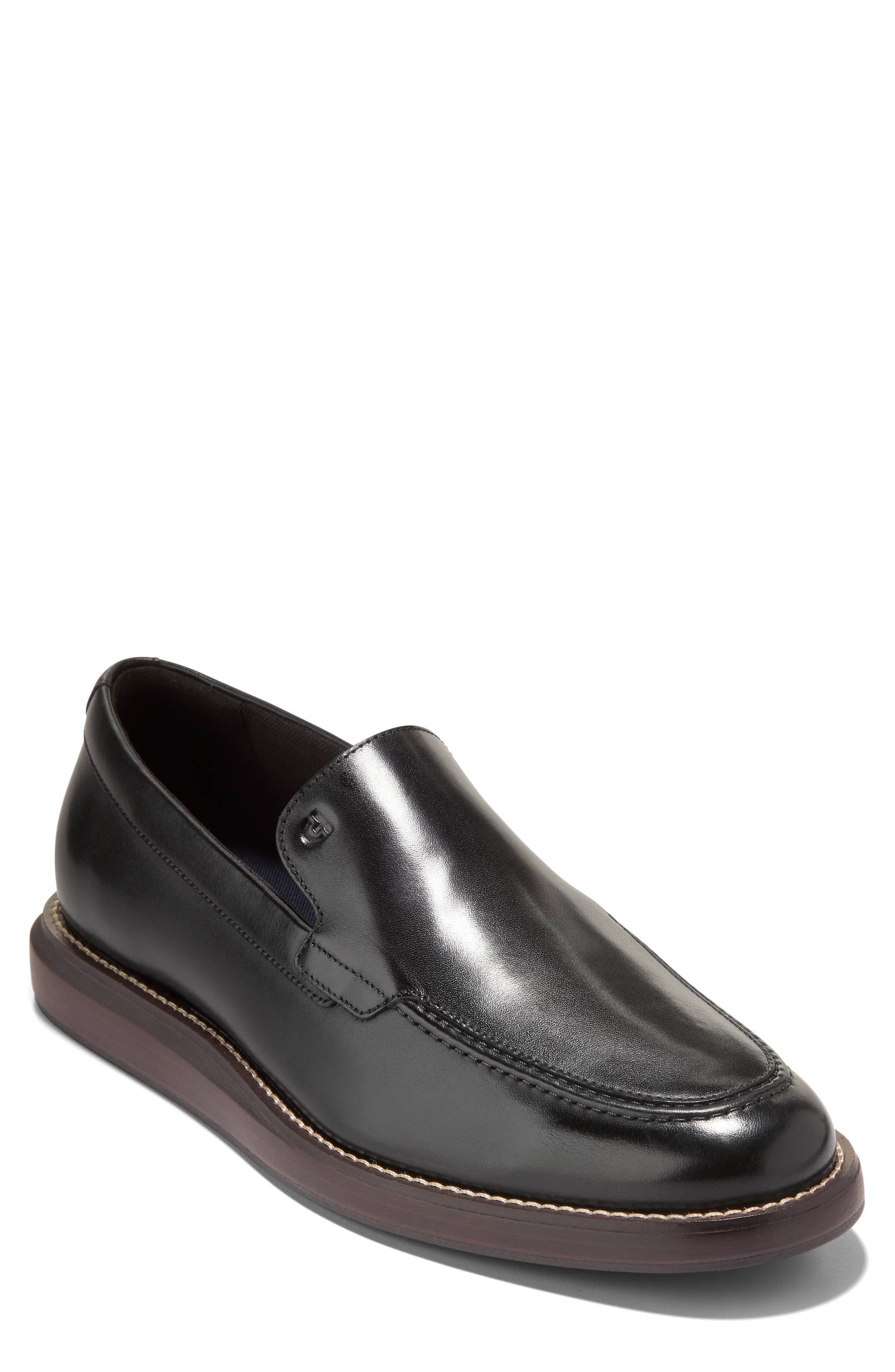 Cole Haan Grand Neoclassic Venetian Loafer, Main, color, Black / Dk Natural