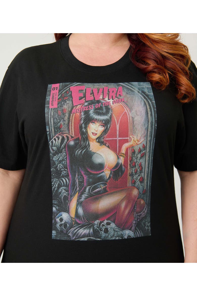Unisex Graphic Tee, Alternate, color, Black W/Elvira Graphic