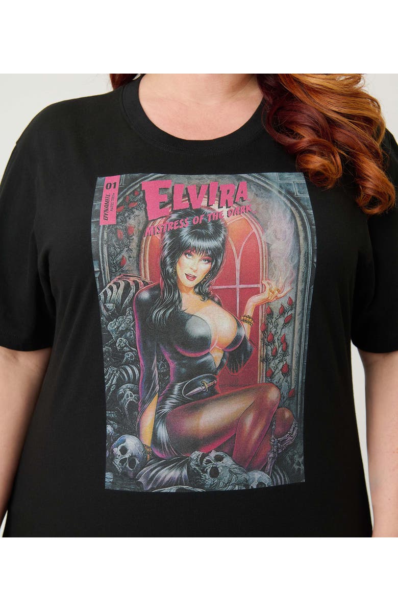 Unique Vintage Unisex Graphic Tee, Alternate, color, Black W/Elvira Graphic