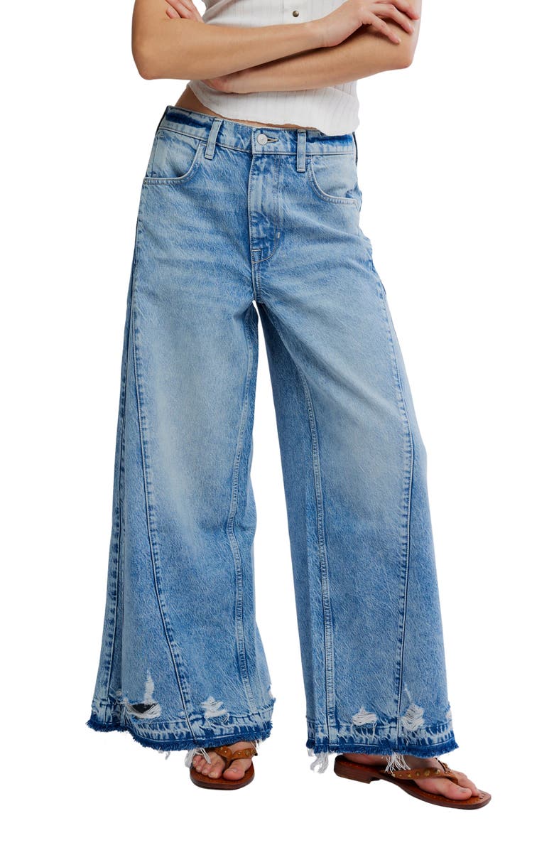 Free People Apollo Wide Leg Jeans, Main, color, Streamline