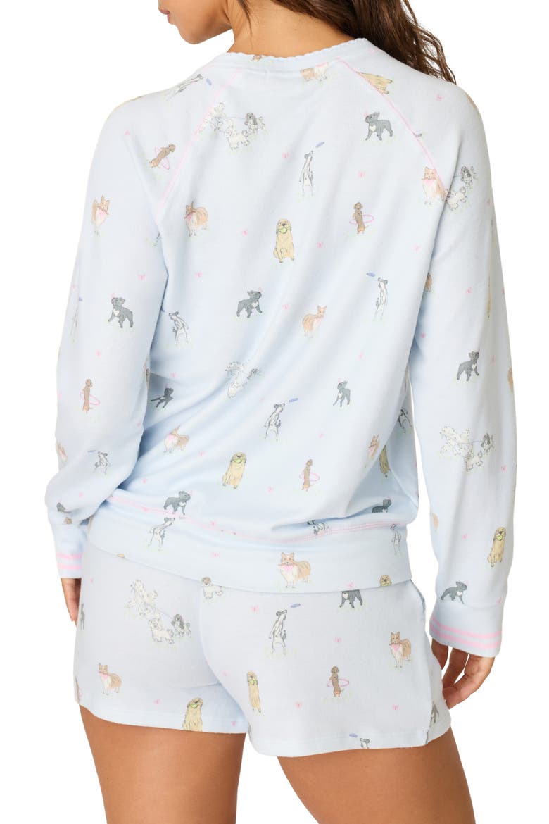 Bark Park Jersey Pajama Top, Alternate, color, BLUE ICE