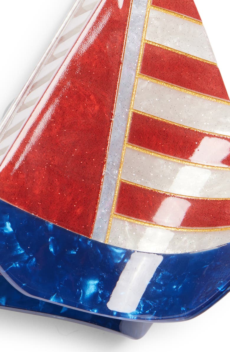 FRASIER STERLING Cape Cod Set of 2 Claw Clips, Alternate, color, Red Blue Multi