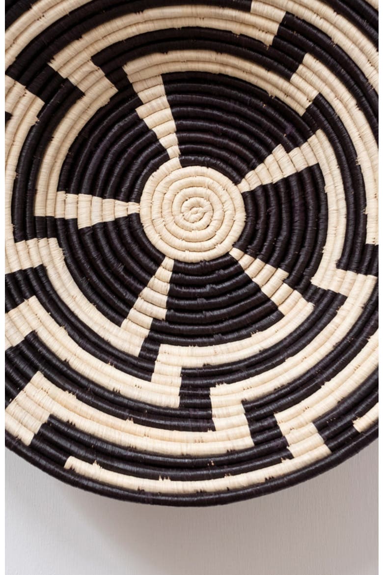 Large Shield Basket, Alternate, color, Black & Natural Fiber