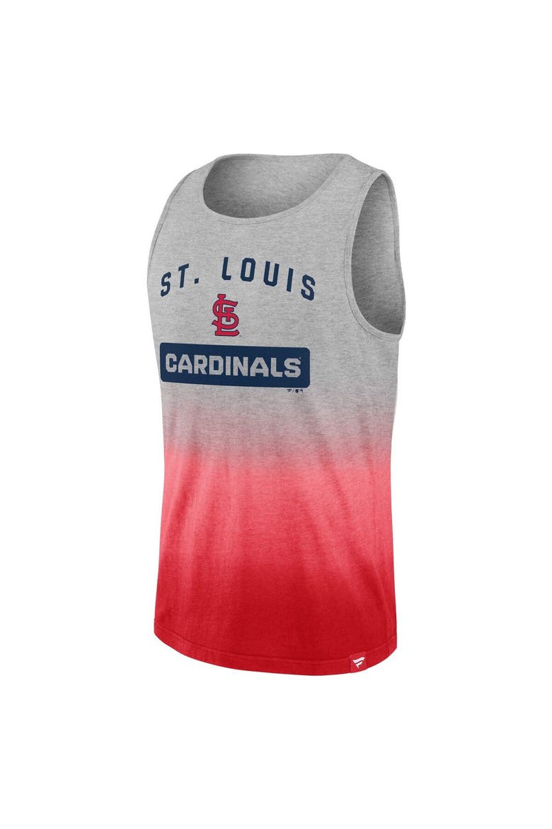 Men's Fanatics Branded Gray/Red St. Louis Cardinals Our Year Tank Top, Alternate, color, Heather Gray