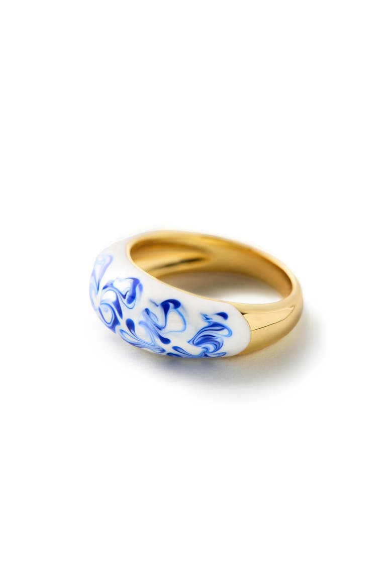 Wrenley Marble Blue Ring, Alternate, color, GOLD / MARBLE BLUE