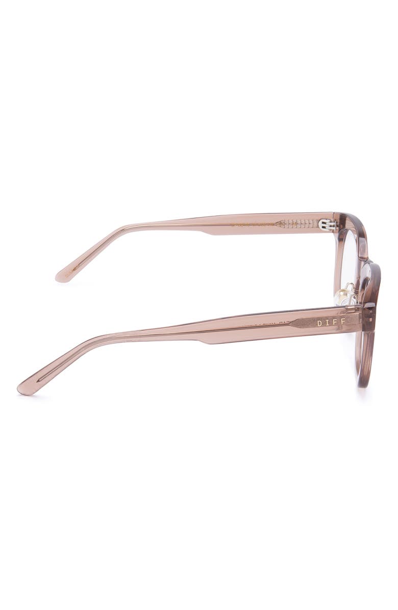 DIFF 47mm Round Blue Light Blocking Glasses, Alternate, color, Cafe Ole