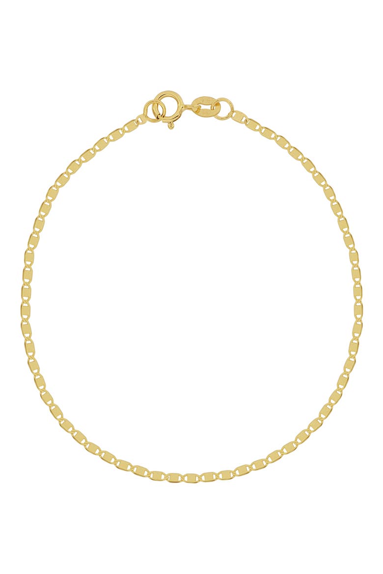 14K Gold Flat Link Chain Bracelet (Nordstrom Exclusive), Main, color, 14KY