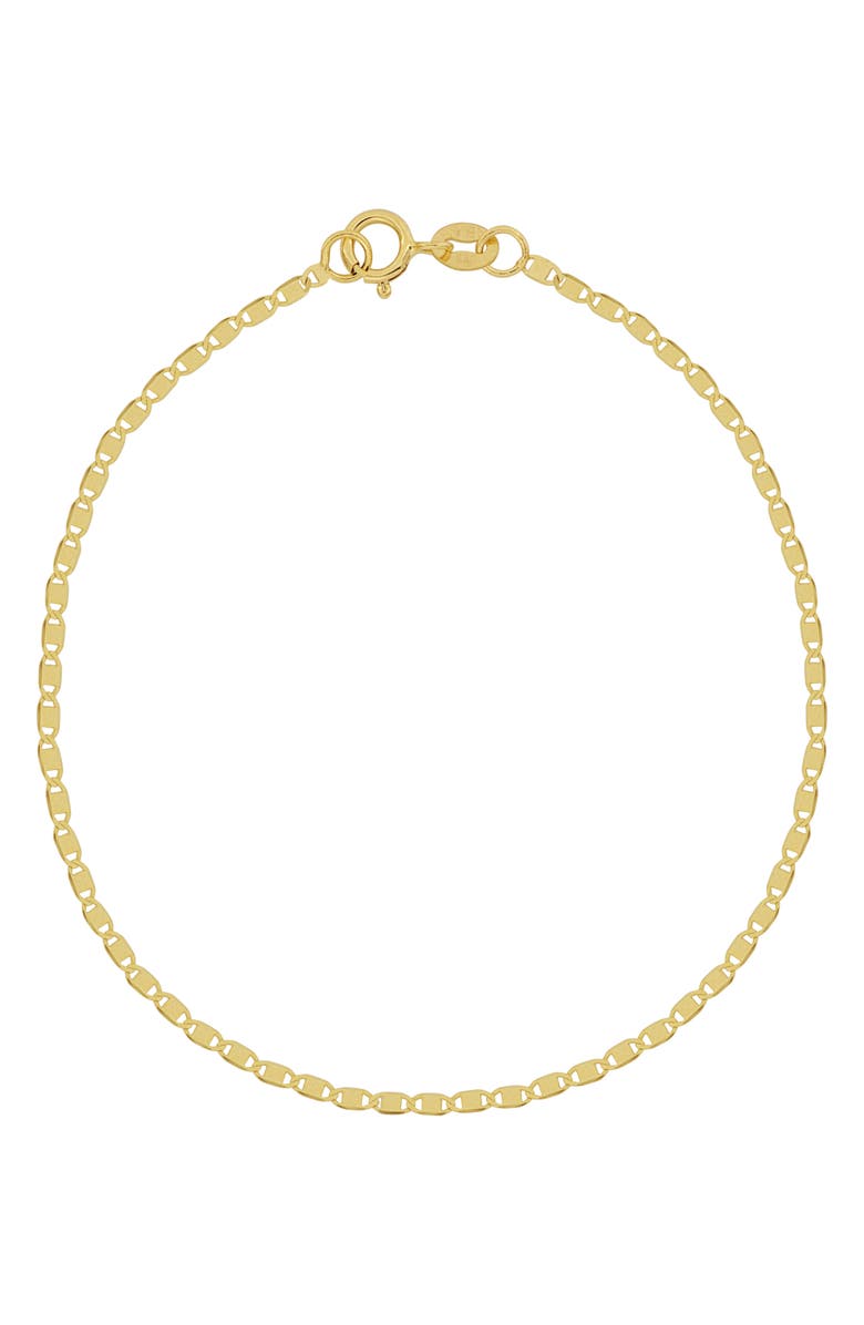Bony Levy 14K Gold Flat Link Chain Bracelet, Main, color, 14K Yellow Gold