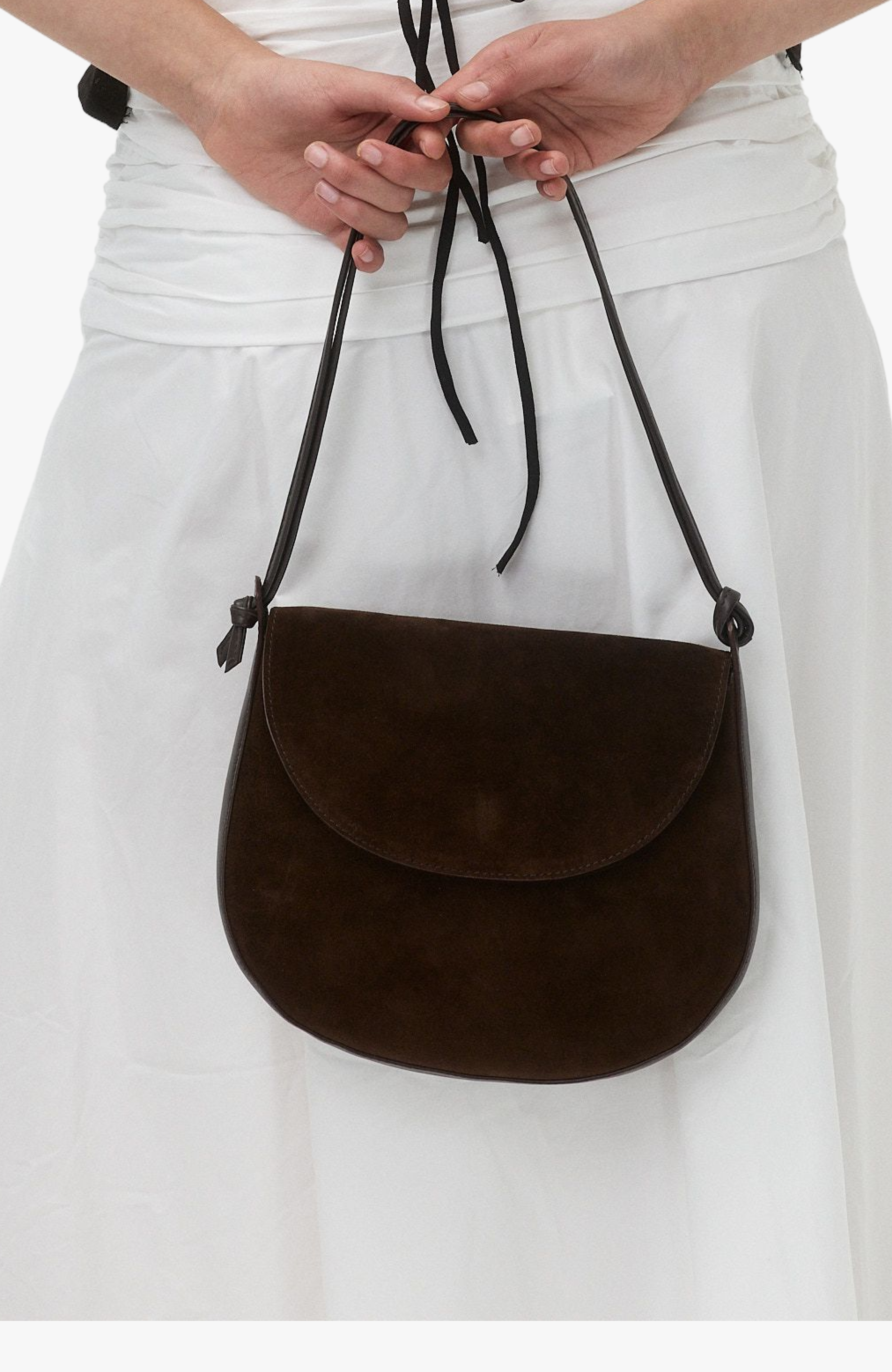 Juliette Suede Shoulder Bag, Alternate, color, Chocolate Suede