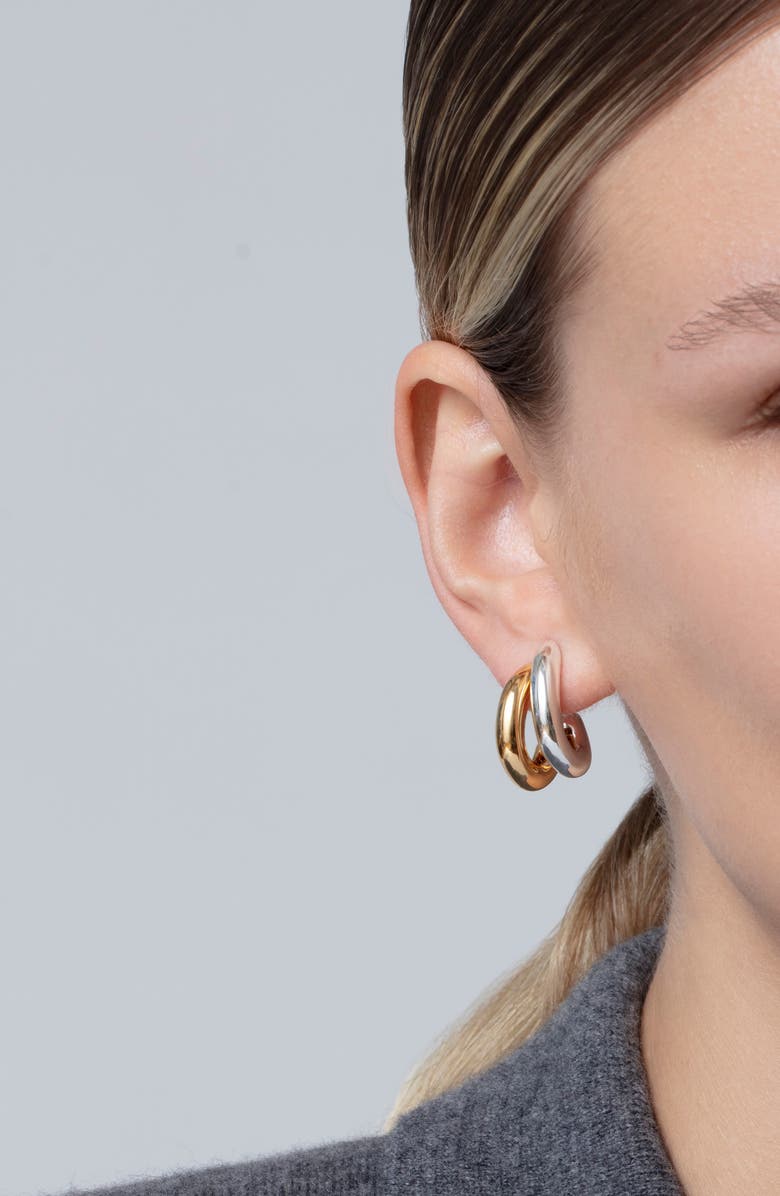 JENNY BIRD Florence Double Hoop Earrings, Alternate, color, Two-Tone