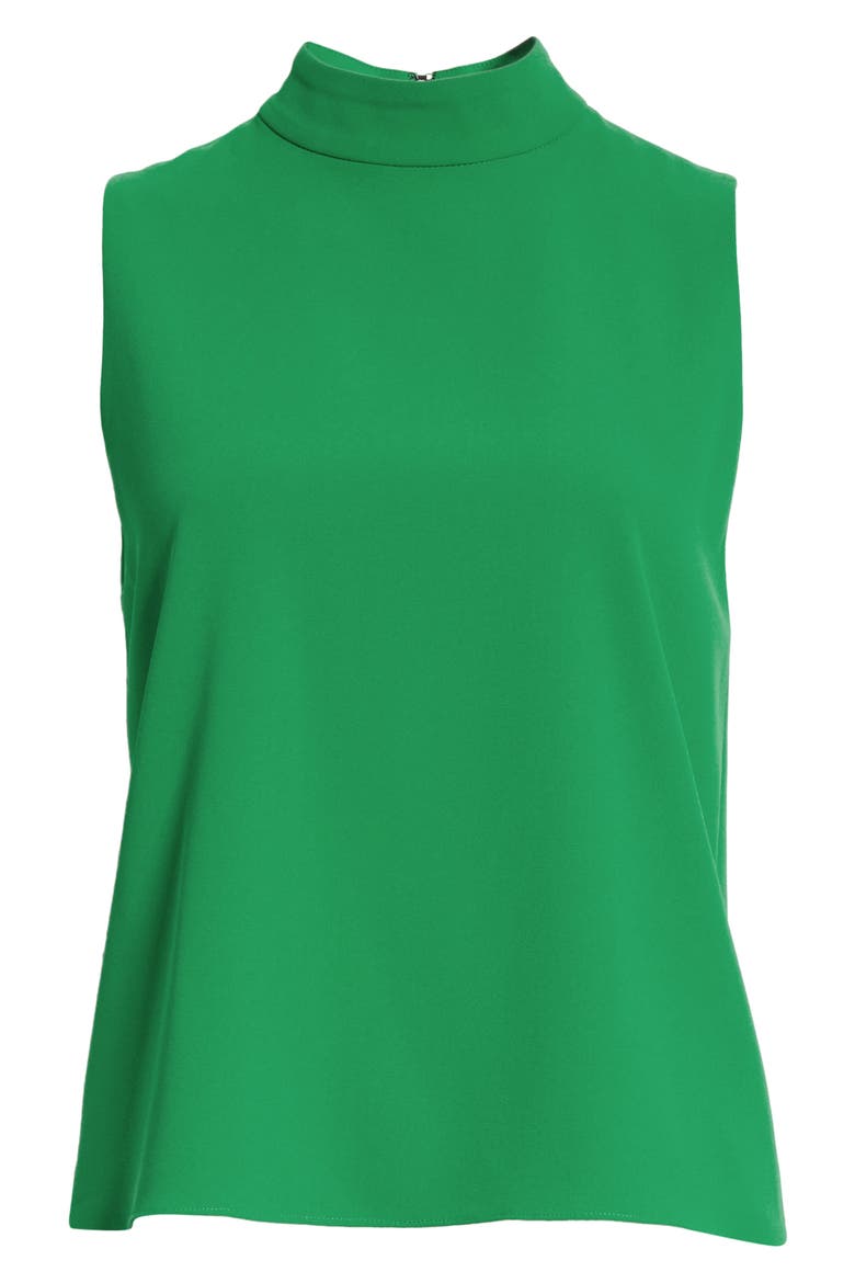 Mock Neck Boxy Top, Alternate, color, EMERALD