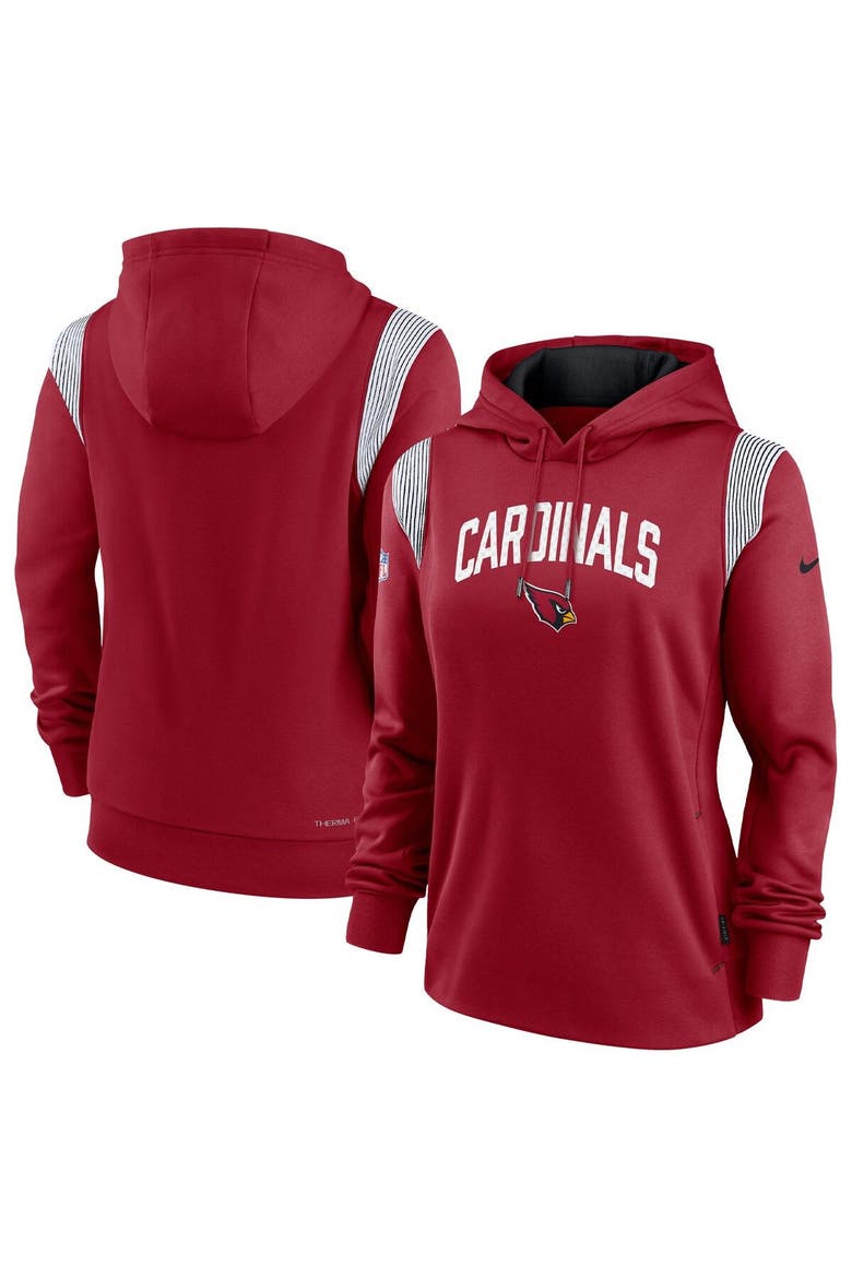 Women's Nike Cardinal Arizona Cardinals Sideline Stack Performance Pullover Hoodie, Alternate, color, Cardinal