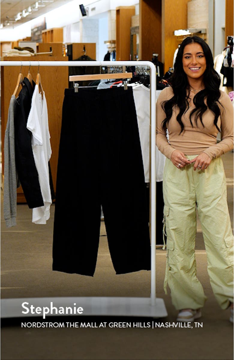 Wide Leg Organic Linen Ankle Pants, sales video thumbnail