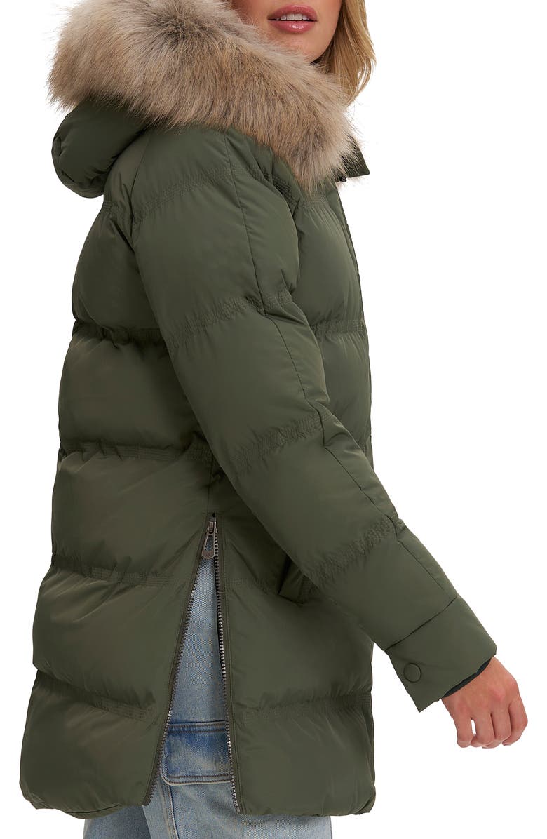 Noize Ophelia Faux Fur Trim Puffer Parka, Alternate, color, 