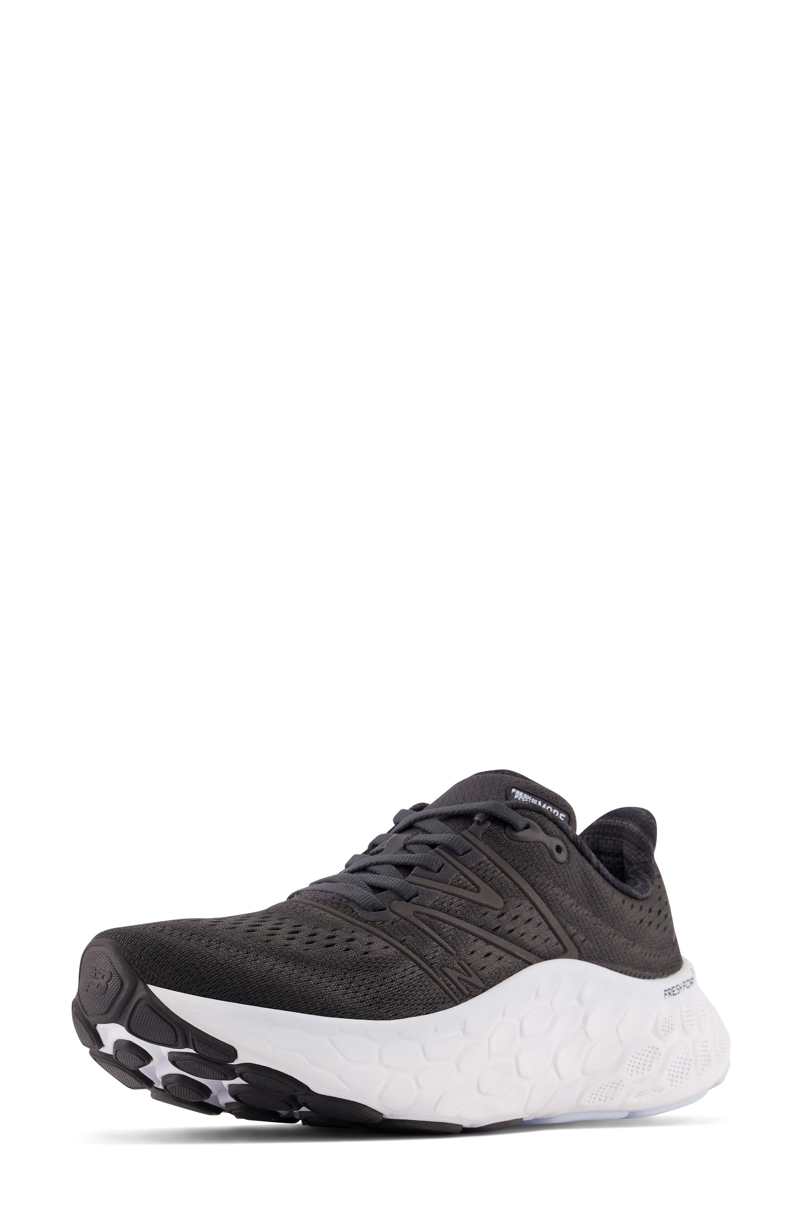 New Balance Fresh Foam X More v4 Running Shoe, Alternate, color, Black/ Starlight