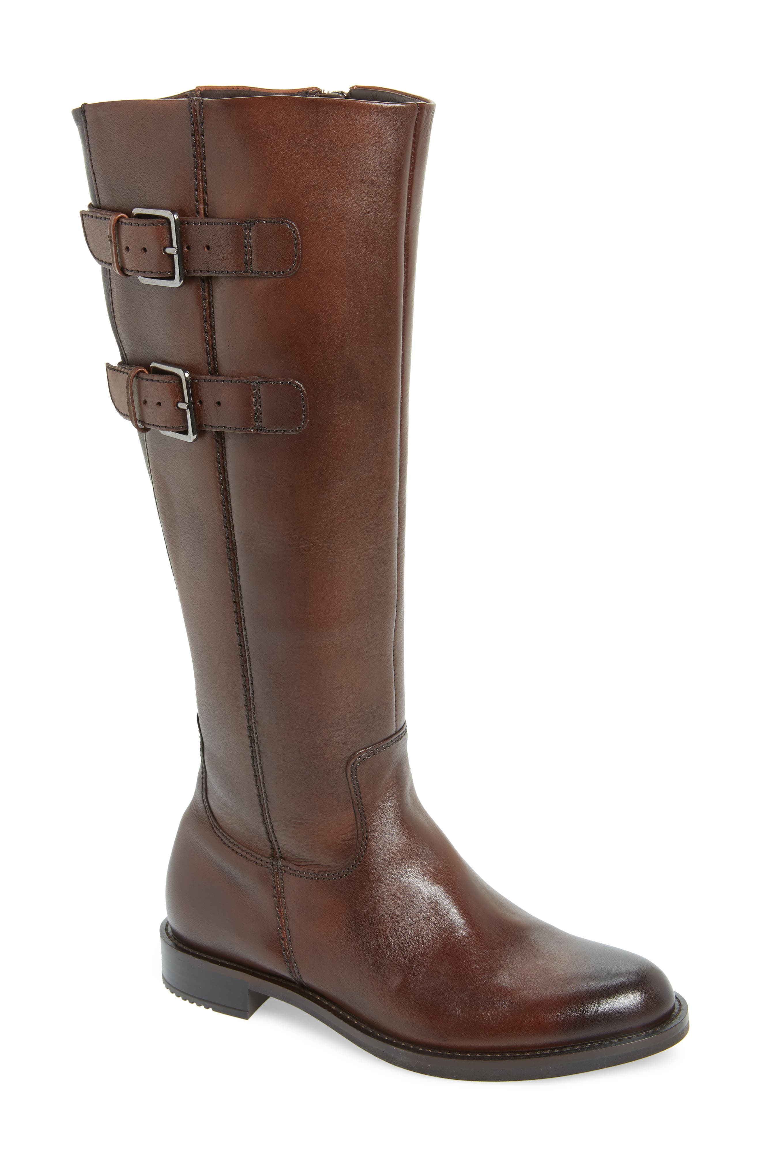 Shape 25 Tall Buckle Boot, Main, color, BISON LEATHER