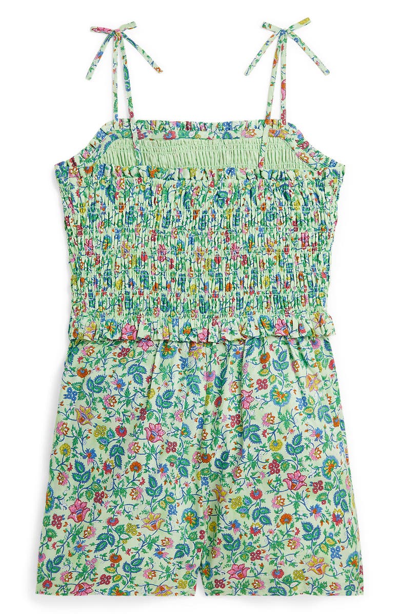 Polo Ralph Lauren Kids' Floral Smocked Romper, Alternate, color, Botanical Woodblock