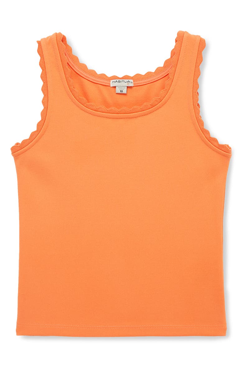 Habitual Kids Kids' Scallop Edge Tank, Main, color, Peach