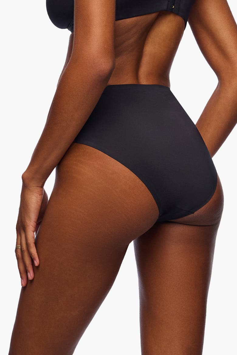 Lisciante High Waist Bikini, Alternate, color, BLACK