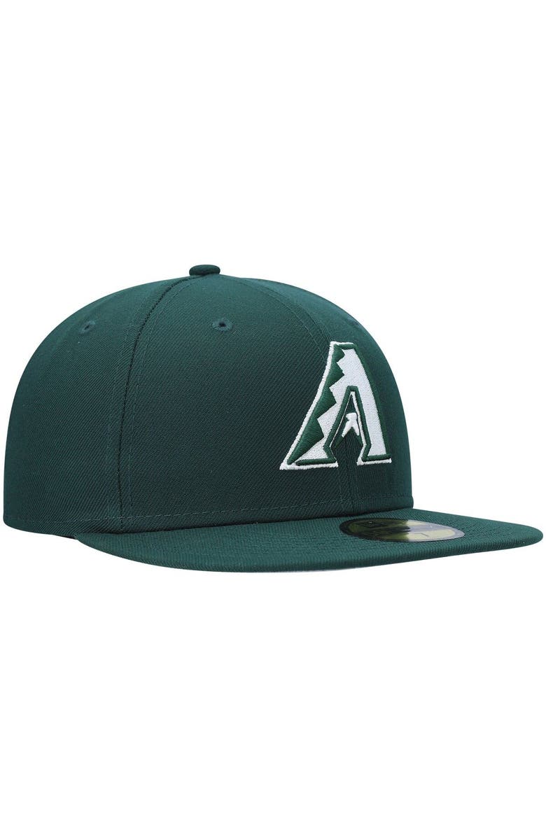 New Era Men's New Era Green Arizona Diamondbacks White Logo 59FIFTY Fitted Hat, Alternate, color, 