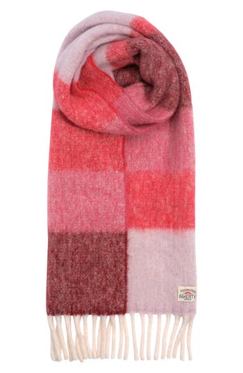 Faherty Block Stripe Alpaca-blend Scarf In Multi