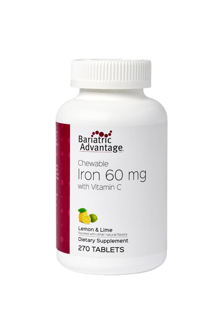 Chewable Iron 60 mg with Vitamin C Lemon Lime Supplement - 270 Count, Main, color, None
