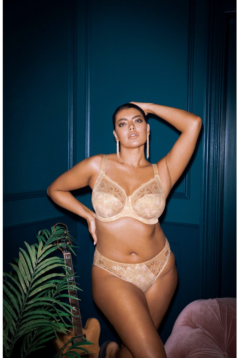 Morgan Full Figure Underwire Bra, Alternate, color, TOASTED ALMOND