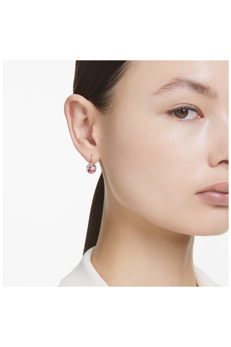Bella Crystal Drop Earrings, Alternate, color, PINK