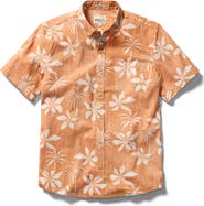 Reyn Spooner Island Daze Short Sleeve Cotton Blend Button-Down Shirt
