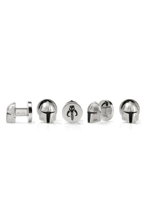 Cufflinks, Inc . 3d Mandalorian Helmet Shirt Studs In Metallic