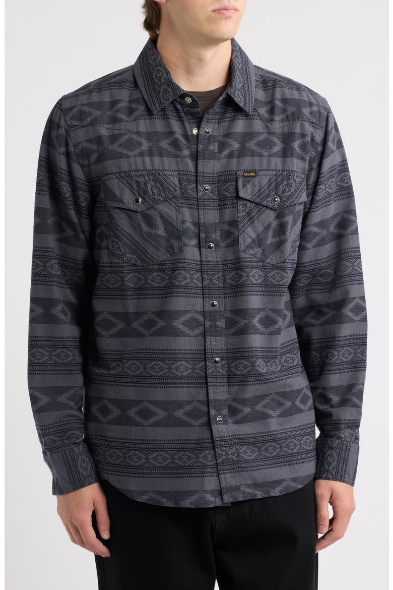 Austin Print Snap-Up Shirt, Alternate, color, INDIGO