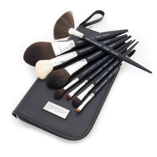 Omnia Brush Pro Travel 8pc Makeup Brush Set In Black