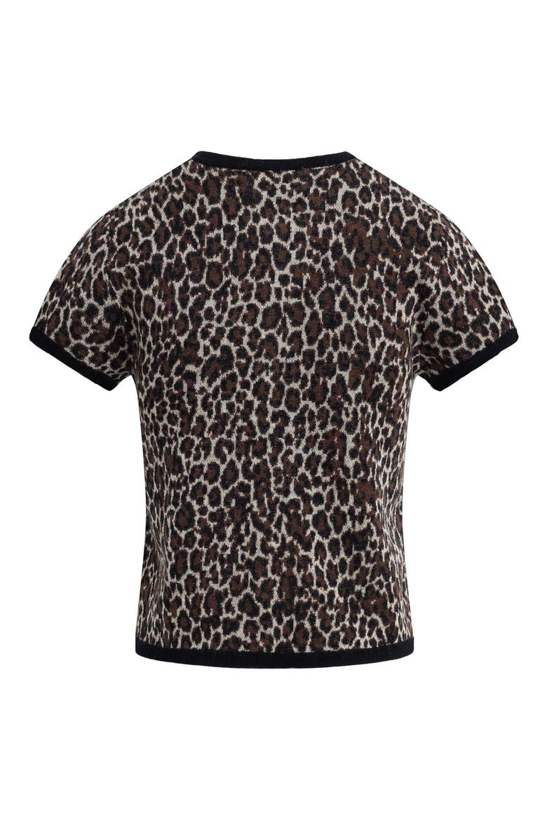 The 9 to 5 Leopard Print Short Sleeve Cardigan, Alternate, color, LEOPARD