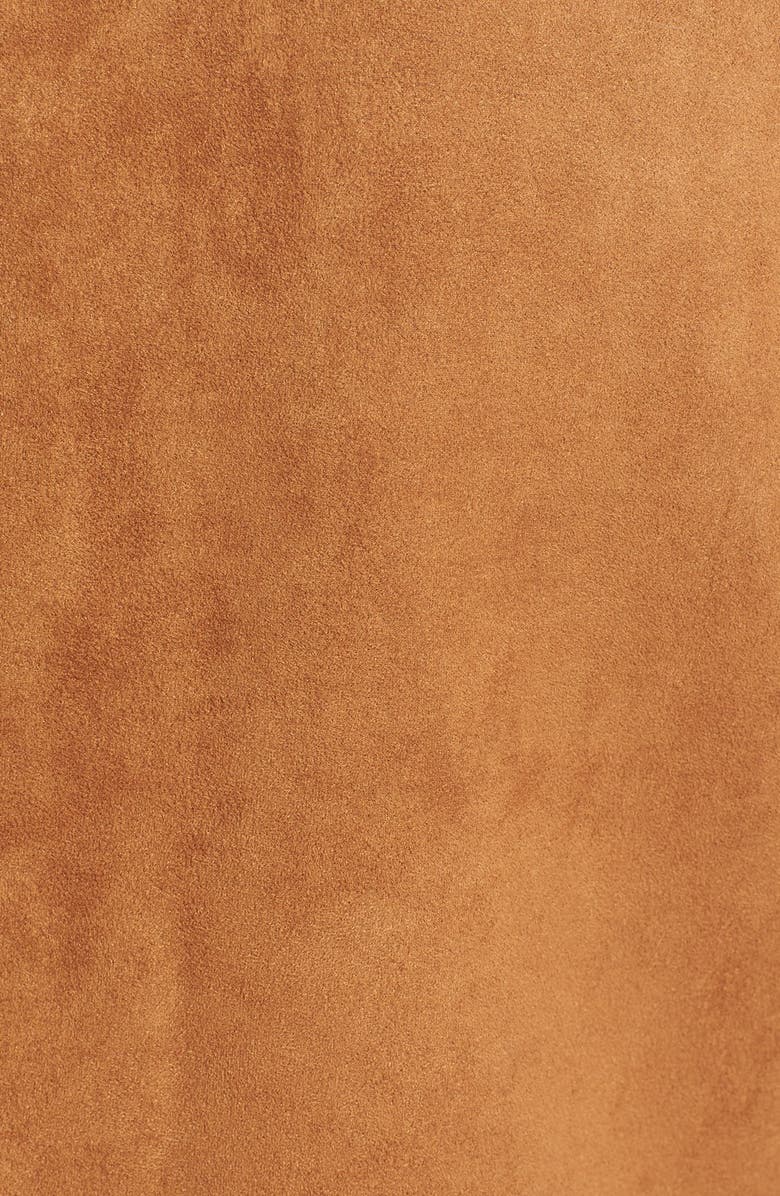 French Connection Long Faux Shearling Vest, Alternate, color, 