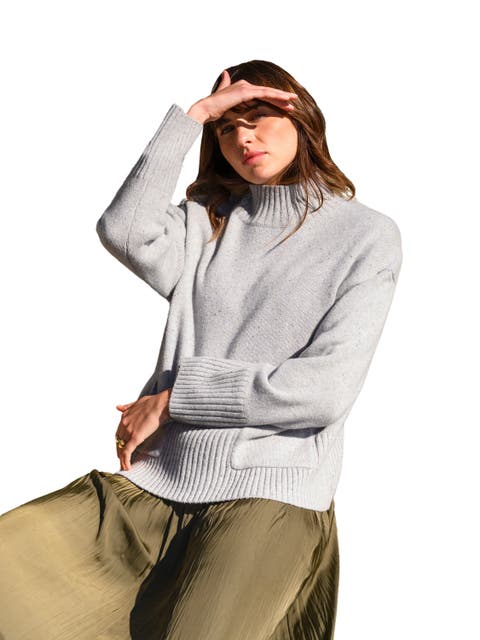 Flecked Patch Pocket Sweater