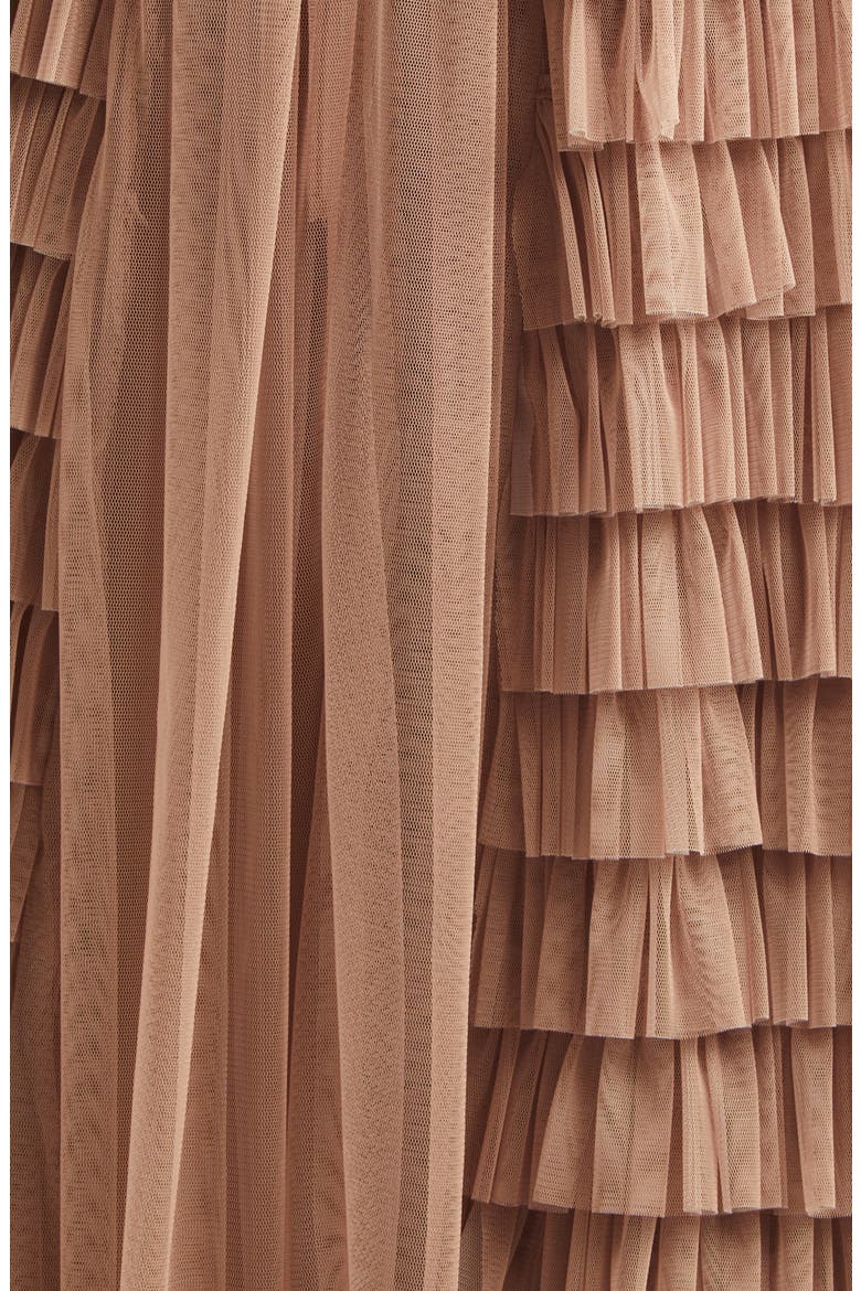Orla Crochet & Tulle Gown, Alternate, color, SANDSTONE