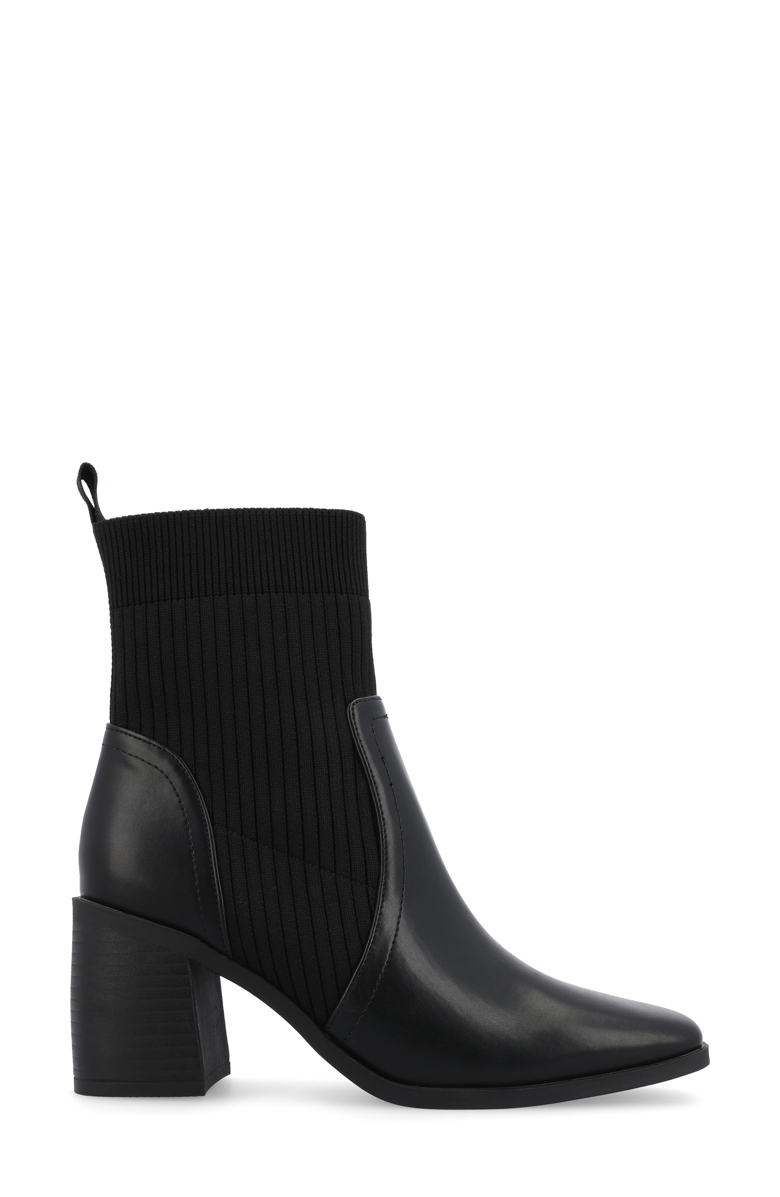 Harlowe Knit Bootie, Alternate, color, BLACK
